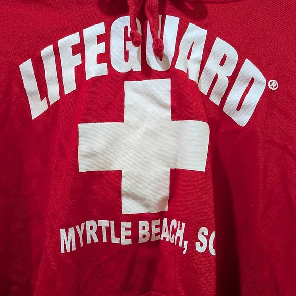 Red Lifeguard Men's Pullover - Picture 3 of 10